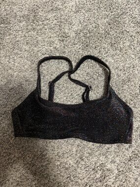 Target Shimmery Black Sparkle Bikini top size xs